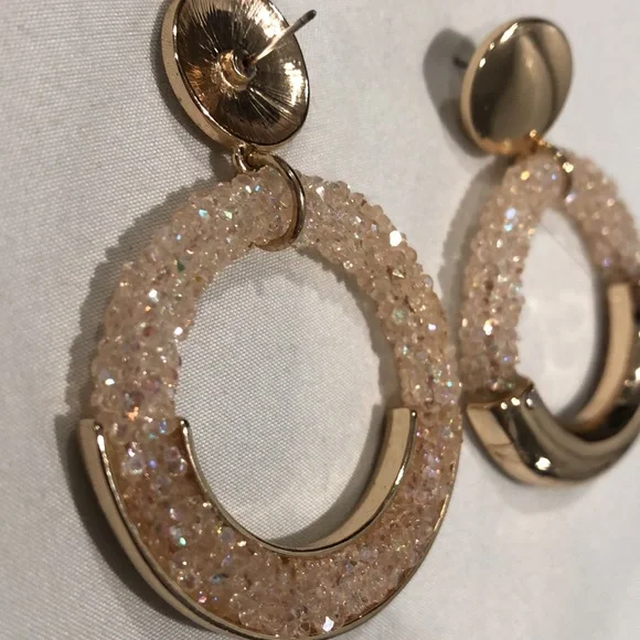 Crystal Hoop Earrings - Picture 3 of 3